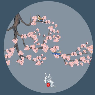手繪梅花