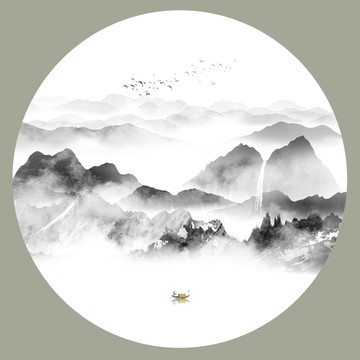 國(guó)畫水墨山水