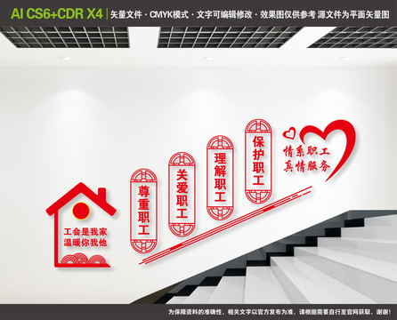 職工之家樓梯文化墻