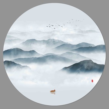 寫意山水裝飾畫