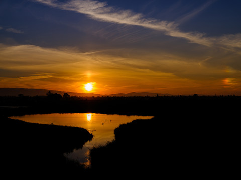 夕阳日落