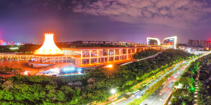 南宁城市风光夜景