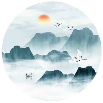 水墨山水圖