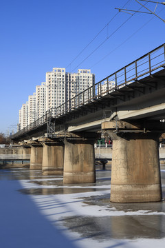 长春城市风光长春伊通河