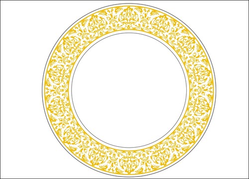 中东风格花纸陶瓷盘子