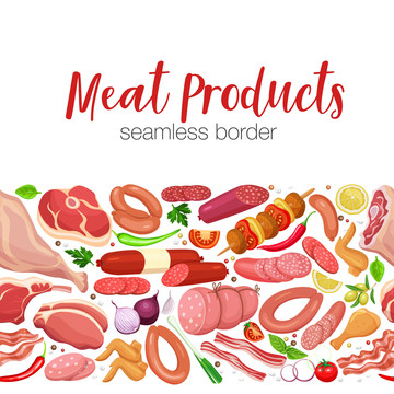 鲜艳红色肉品海报封面