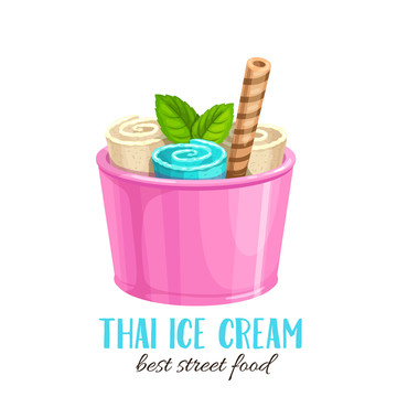 泰国卷冰淇淋插图