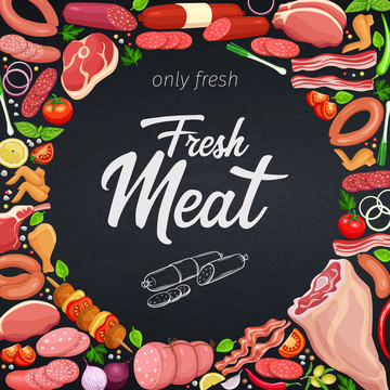 新鮮肉品火腿海報(bào)封面