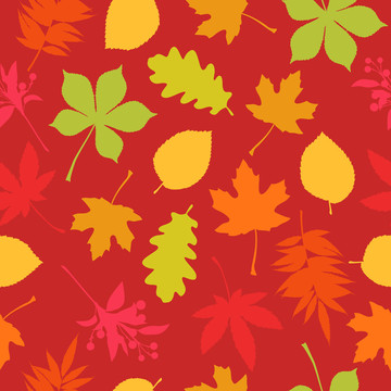 红色秋天枫叶背景