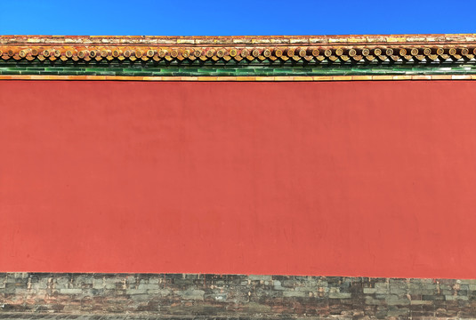 红墙黄瓦背景墙