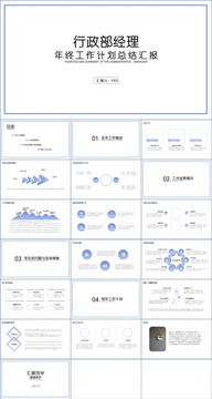 行政部经理年终工作总结PPT