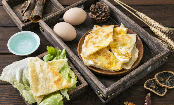 中式传统小吃鸡蛋灌饼