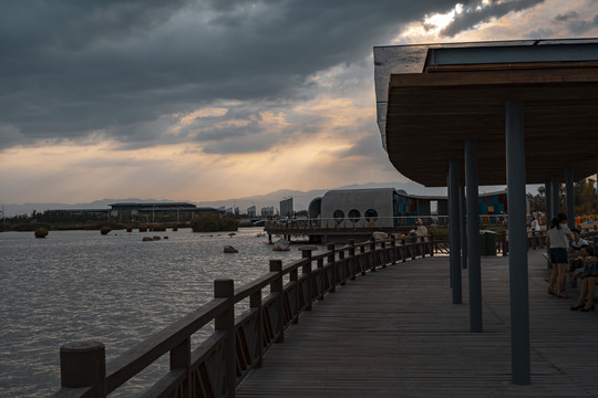 宁夏银川阅海湾水上公园水景区