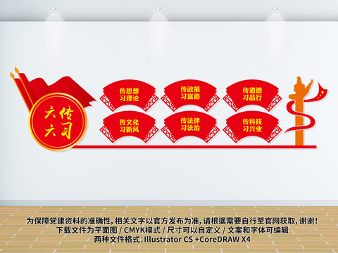 六傳六習(xí)文化墻