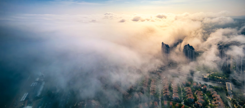 建筑群航拍全景