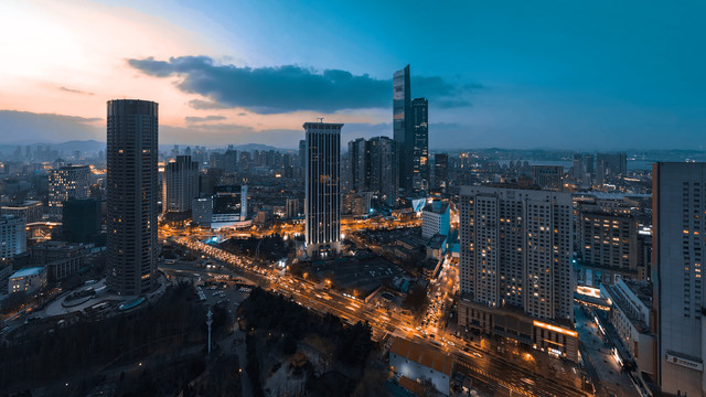 大连希望广场城市夜景