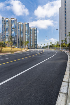 城市楼房与道路