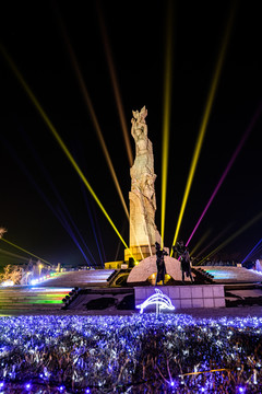 长春世界雕塑公园冰雪乐园夜景