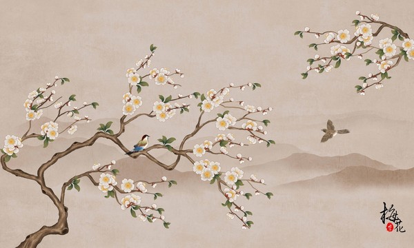 工筆梅花