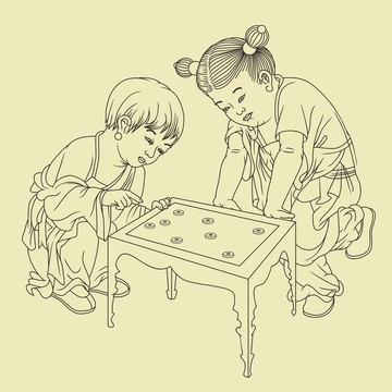 孩童桌面游戏图