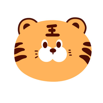 卡通老虎頭部轉(zhuǎn)動(dòng)表情動(dòng)圖