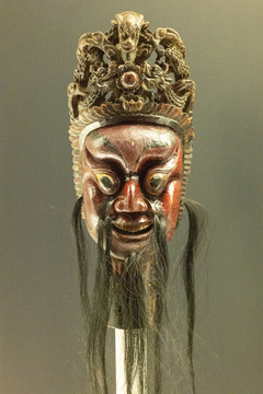 土家族木雕傩戏面具