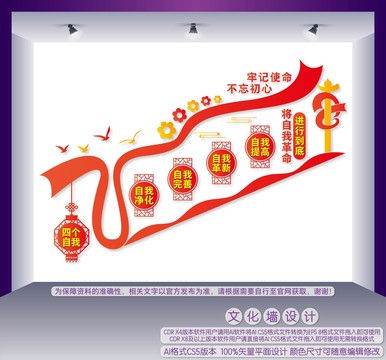 四個自我樓梯間文化墻