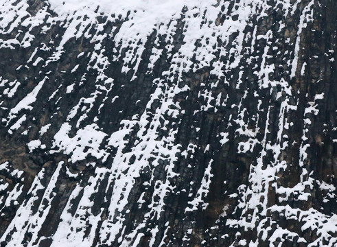 古近纪地幔窗地质公园雪景