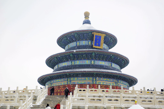 北京天坛祈年殿雪景