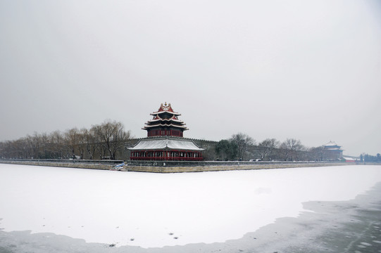 北京故宫角楼雪景