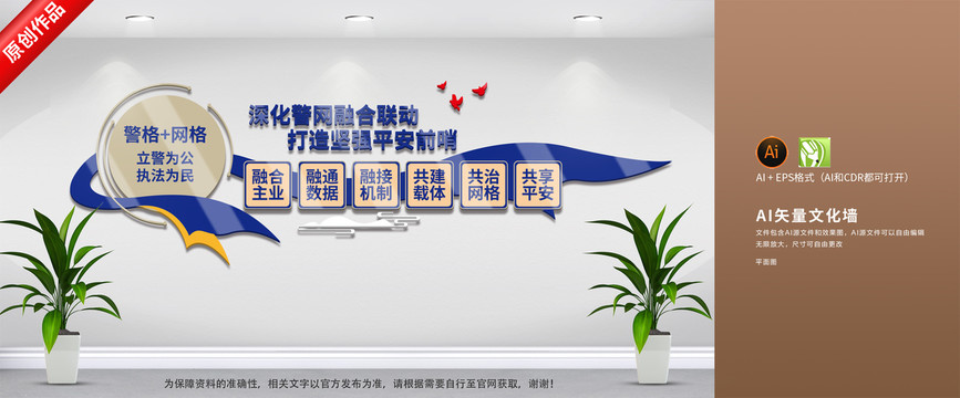 警網(wǎng)融合文化墻