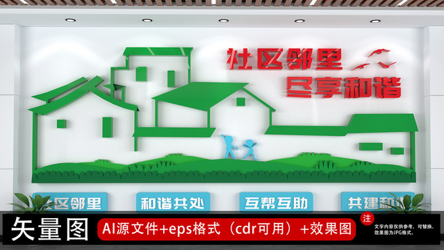 綠色和諧社區(qū)宣傳文化墻