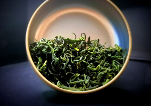 绿茶茶叶摄影