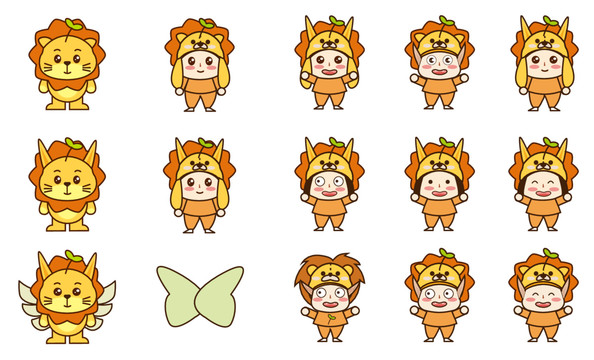 狮子IP卡通动物吉祥物设计