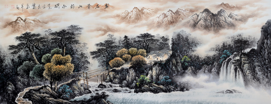 新中式国画山水画