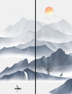 新中式山水畫