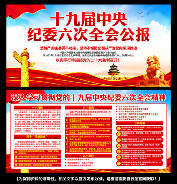 十九屆中央紀(jì)委六次全會公報