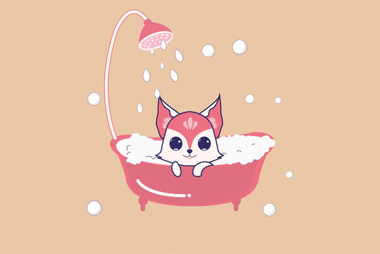 洗澡狐貍