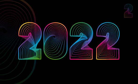 2022炫酷新年數(shù)字