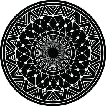 幾何圓形地毯圖案