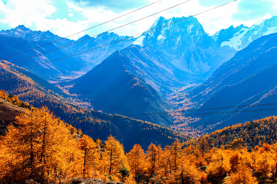 贡嘎雪山风光