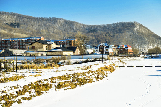 冬季乡村雪景