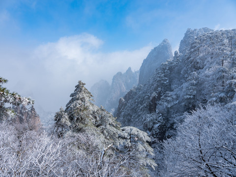 黄山雪景