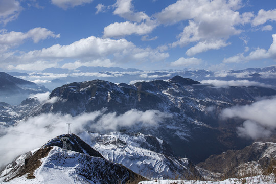 昭通大山包冬季自然风光