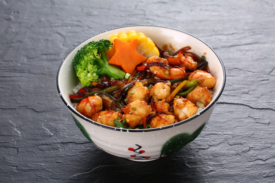 鐵板阿根廷紅蝦飯