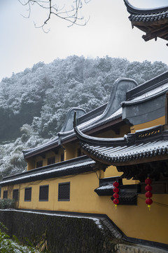 浙江省杭州市三天竺法镜寺雪景