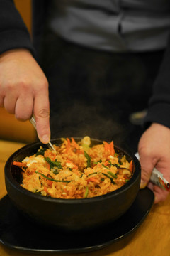 韩国料理朝鲜美食石锅拌饭