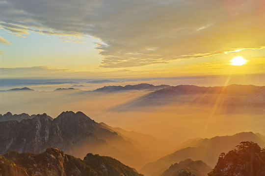 黄山日出