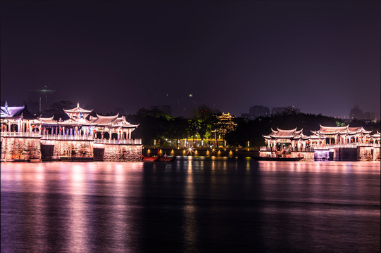 潮州广济桥夜景