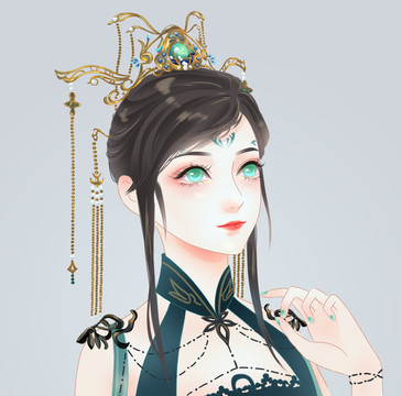 古風(fēng)人物插畫(huà)頭像素材